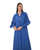 Hanayen Hanayen Blue Abaya with Layered Cape Sleeves best abaya online in dubai
