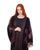 Hanayen Dark Maroon Velvet Abaya With Lace Insert