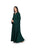 Hanayen Hanayen Green Embroidered-Trim Abaya best abaya online in dubai