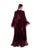 Hanayen Maroon Velvet Abaya With Lace Insert