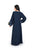 Hanayen Hanayen Navy Abaya with Embroidered Organza Panel best abaya online in dubai
