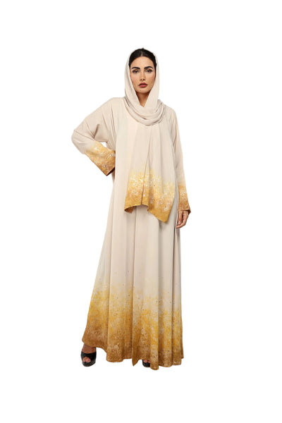 Hanayen Hand Painted Abaya Embellished With Crystal | Clearance best abaya online in dubai