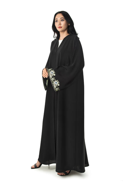 Hanayen Handcrafted Elegant Black Abaya