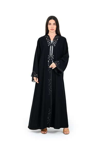 Hanayen High-Fashion Noir Abaya For Event best abaya online in dubai