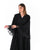 Hanayen Khaleeji Black Abaya with Lace Detailing