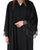 Hanayen Khaleeji Black Abaya with Lace Detailing