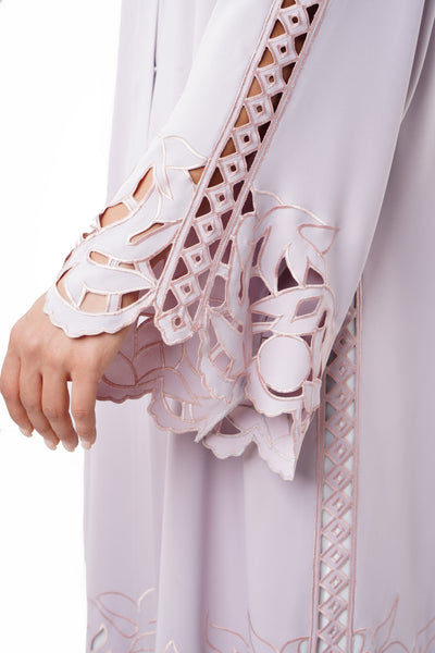 Hanayen Laser-Cut Abaya with Artistic Details best abaya online in dubai