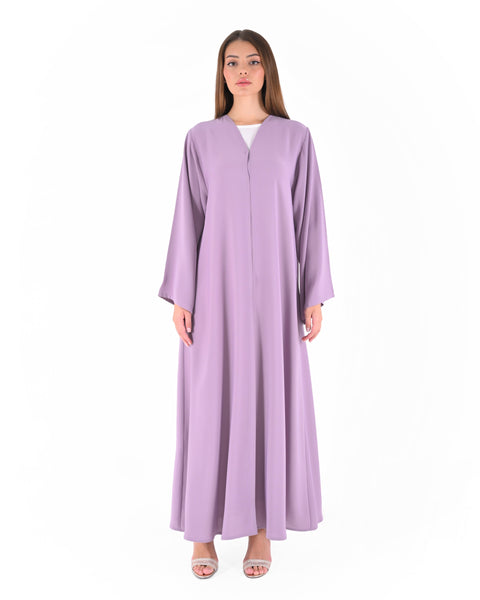 Hanayen Lilac Plain Abaya