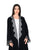 Hanayen Luxe Black Abaya with Artisanal Grey Floral Scalloped Embroidery best abaya online in dubai
