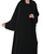 Hanayen Luxury Black Abaya with Crystal Shoulder Embellishments best abaya online in dubai