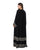 Hanayen Luxury Black Abaya with Gold Lace Trim best abaya online in dubai
