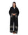 Hanayen Luxury Black Abaya with Gold Lace Trim best abaya online in dubai