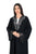 Hanayen Luxury Black Abaya with Intricate Geometric Studded Panels best abaya online in dubai
