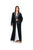 Hanayen Luxury Black Abaya with Intricate Geometric Studded Panels best abaya online in dubai