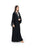 Hanayen Luxury Black Abaya with Intricate Geometric Studded Panels best abaya online in dubai