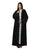 Hanayen Luxury Black Lace Abaya with Crystal Embellishments best abaya online in dubai