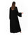 Hanayen Luxury Black Velvet Abaya with Delicate Lace Embellishments