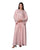Hanayen Luxury Blush Pink Abaya with Floral Embroidery best abaya online in dubai