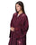 Hanayen Luxury Burgundy Abaya with 3D Floral Embellishments best abaya online in dubai
