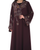 Hanayen Luxury Burgundy Embellished Abaya best abaya online in dubai