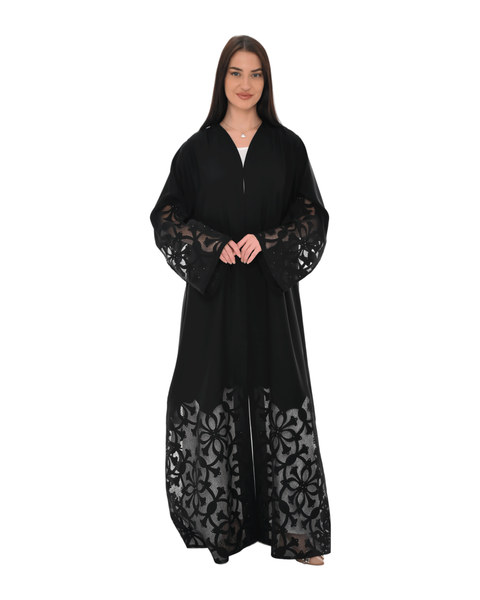 Hanayen Luxury Embroidered Abaya For Evening Wear best abaya online in dubai