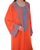 Hanayen Luxury Embroidered Bright Orange Jalabiya best abaya online in dubai