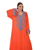 Hanayen Luxury Embroidered Bright Orange Jalabiya best abaya online in dubai