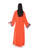 Hanayen Luxury Embroidered Bright Orange Jalabiya best abaya online in dubai