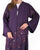 Hanayen Luxury Floral Embroidered Purple Abaya