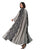 Hanayen Luxury Grey Abaya with Black Floral Lace Panels best abaya online in dubai