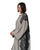 Hanayen Luxury Grey Abaya with Black Floral Lace Panels best abaya online in dubai