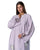 Hanayen Luxury Lilac Abaya with Floral Appliqué and Crystal Details best abaya online in dubai
