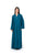 Hanayen Luxury Teal Abaya with Arched Piping and Crystal Embellishments best abaya online in dubai