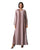 Hanayen Luxury Two-Tone Abaya with Scalloped Panels best abaya online in dubai