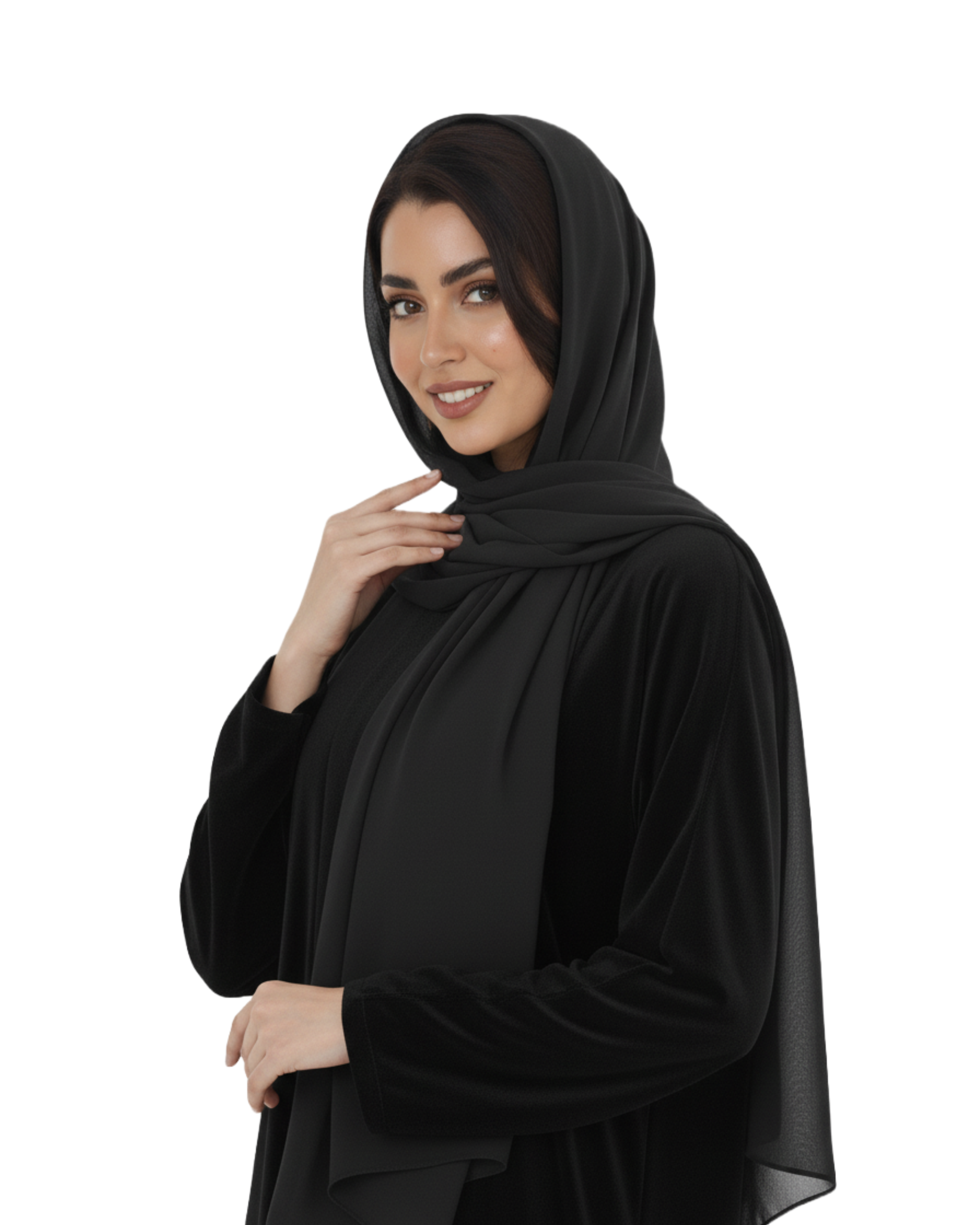 Hanayen Luxury Velvet Black Abaya best abaya online in dubai
