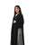 Hanayen Midnight Black Abaya with Sheer Organza Side Panels best abaya online in dubai