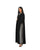 Hanayen Midnight Black Abaya with Sheer Organza Side Panels best abaya online in dubai