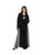 Hanayen Midnight Black Abaya with Sheer Organza Side Panels best abaya online in dubai