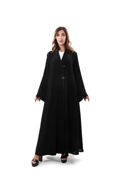 Hanayen Modern A-Line Lapel Abaya | Clearance best abaya online in dubai