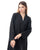 Hanayen Modern Black Abaya with Subtle Embellishments