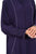 Hanayen Modern Deep Purple Abaya with Contrast Geometric Piping best abaya online in dubai