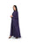 Hanayen Modern Deep Purple Abaya with Contrast Geometric Piping best abaya online in dubai