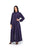 Hanayen Modern Deep Purple Abaya with Contrast Geometric Piping best abaya online in dubai