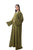 Hanayen Moss Green Plain Cut abaya | Clearance best abaya online in dubai