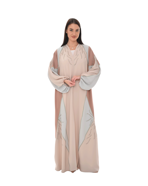 Hanayen Multi-Tone Abaya with Crystal Embellishments best abaya online in dubai