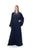 Hanayen Navy Blue Abaya With Crysals Front Design