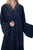 Hanayen Navy Blue Abaya With Crysals Front Design