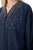 Hanayen Navy Blue Abaya With Crysals Front Design