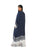 Hanayen Navy Blue Abaya with Embroidery and Contrast Lace Trim best abaya online in dubai