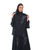 Hanayen Navy Blue Floral Abaya Adorned with Swarovski® Crystals best abaya online in dubai